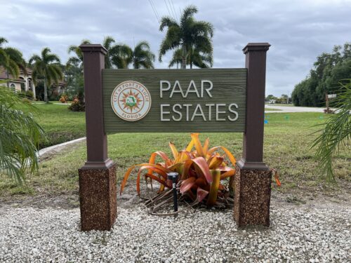 Neighborhood Map Entering Paar Estates in Port St Lucie FL